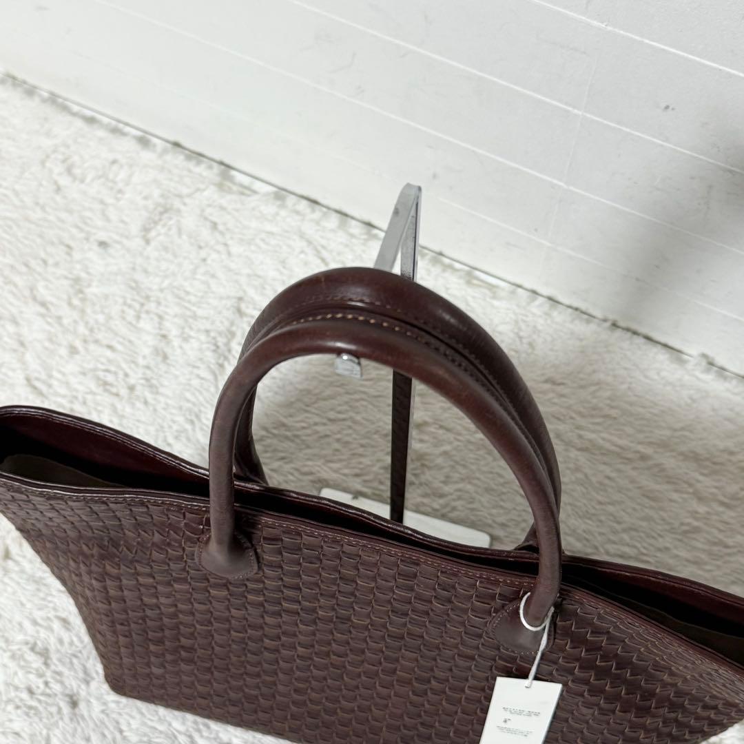 ⭐️新品未使用⭐️　マザーハウス　イントレチャート　ハンドバッグ　レザー　ブラウン