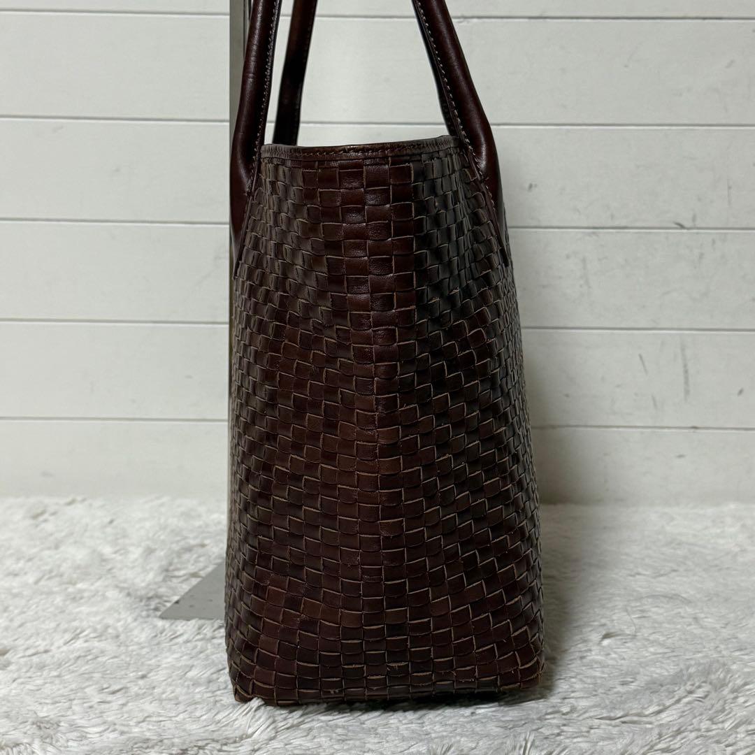 ⭐️新品未使用⭐️　マザーハウス　イントレチャート　ハンドバッグ　レザー　ブラウン