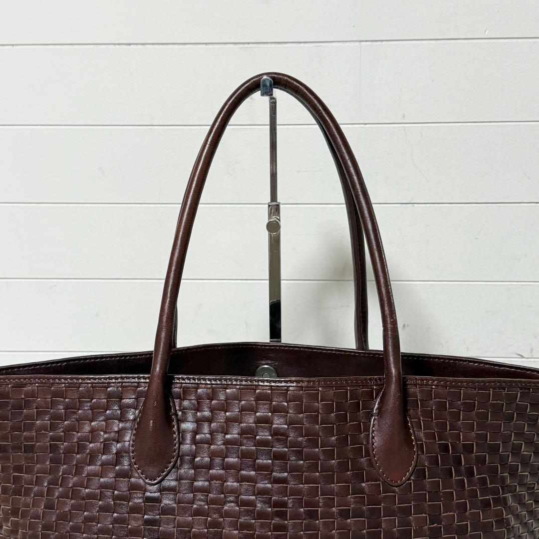 ⭐️新品未使用⭐️　マザーハウス　イントレチャート　ハンドバッグ　レザー　ブラウン