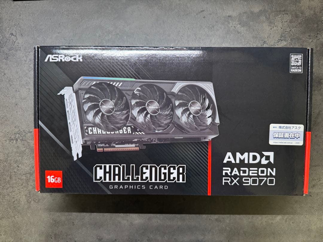 グラフィックボード・グラボ・ビデオカード ASRock Radeon RX 9070 CHALLENGER 16GB