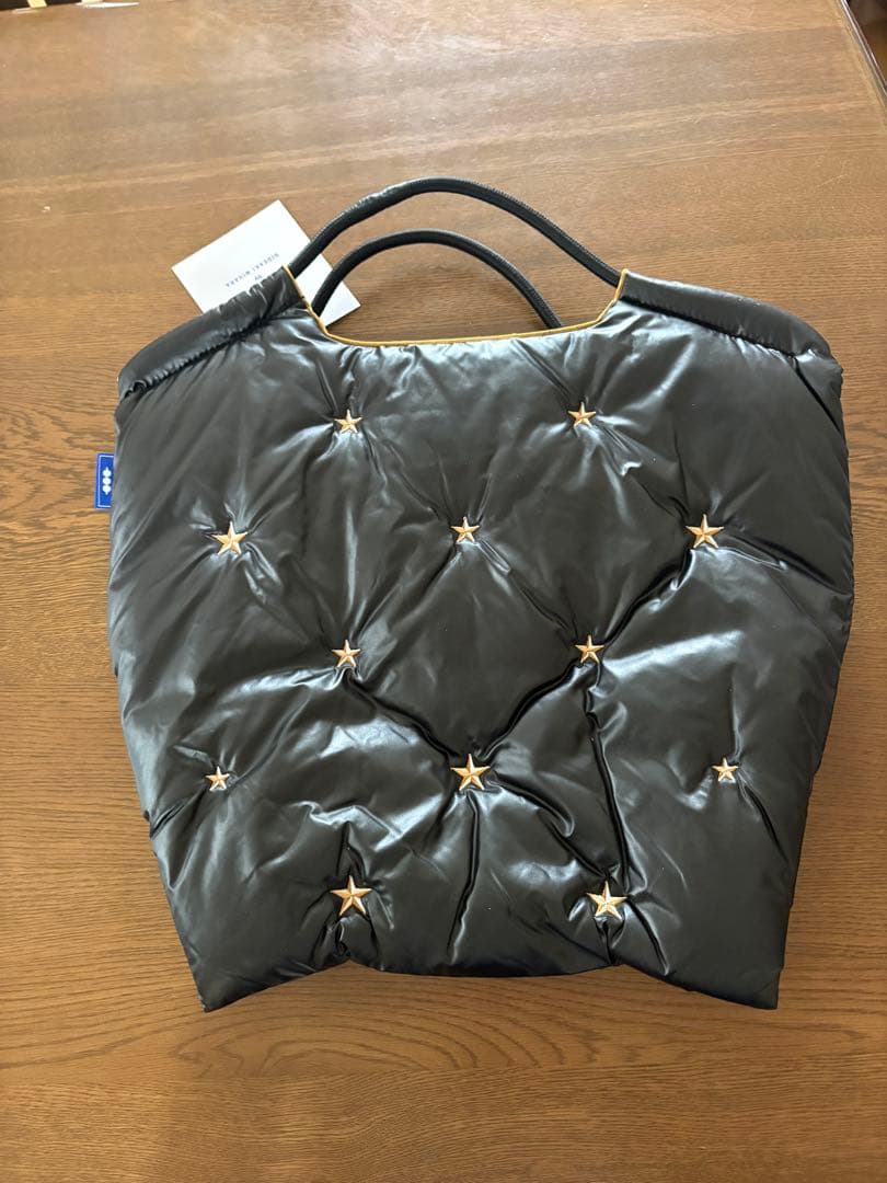 【ボールアンドチェーン】ホリデー新作 エコバッグ ステラ　M　黒×ゴールド