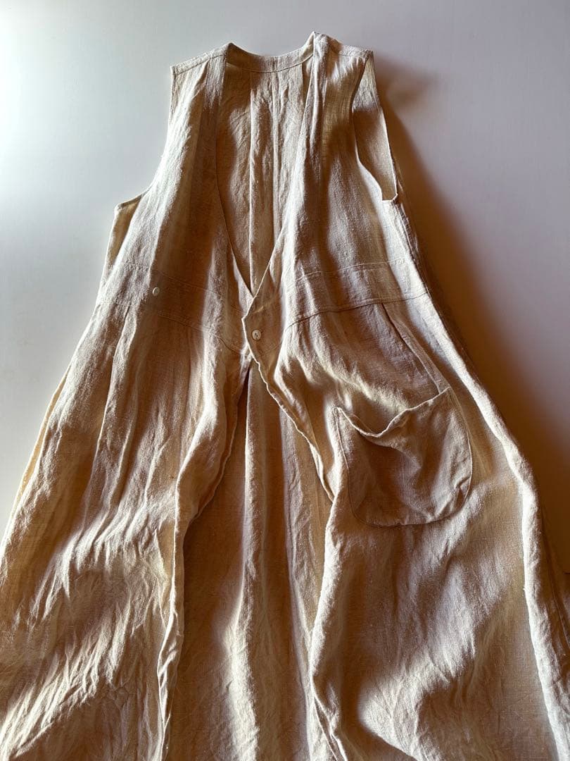 未使用　Doi エプロン/ フランスアンティーク生地モデル　交渉可