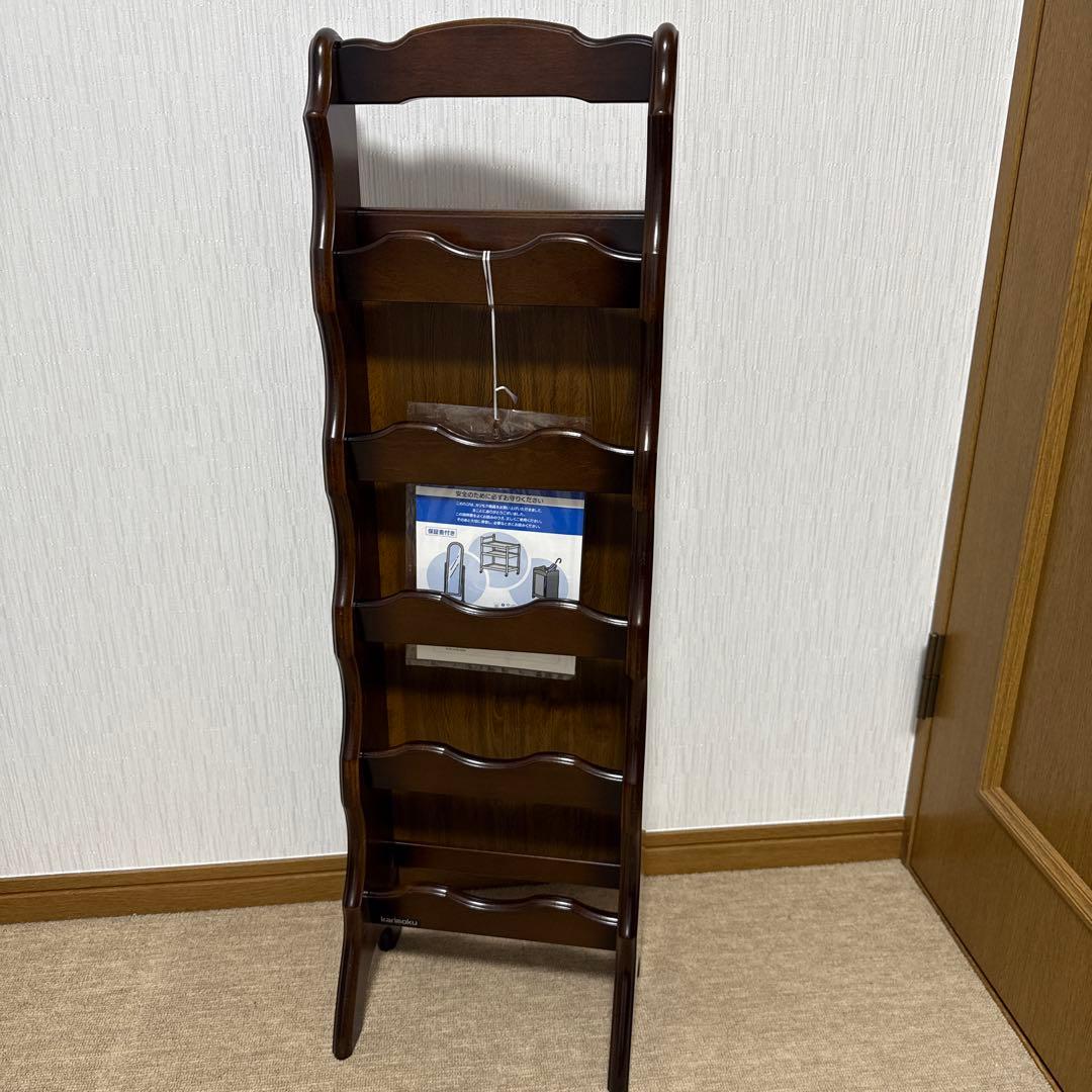 カリモク家具コロニアルスリッパラックウォールナット　アンティーク