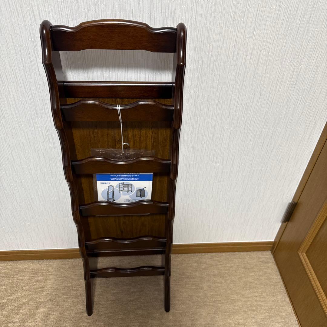 カリモク家具コロニアルスリッパラックウォールナット　アンティーク