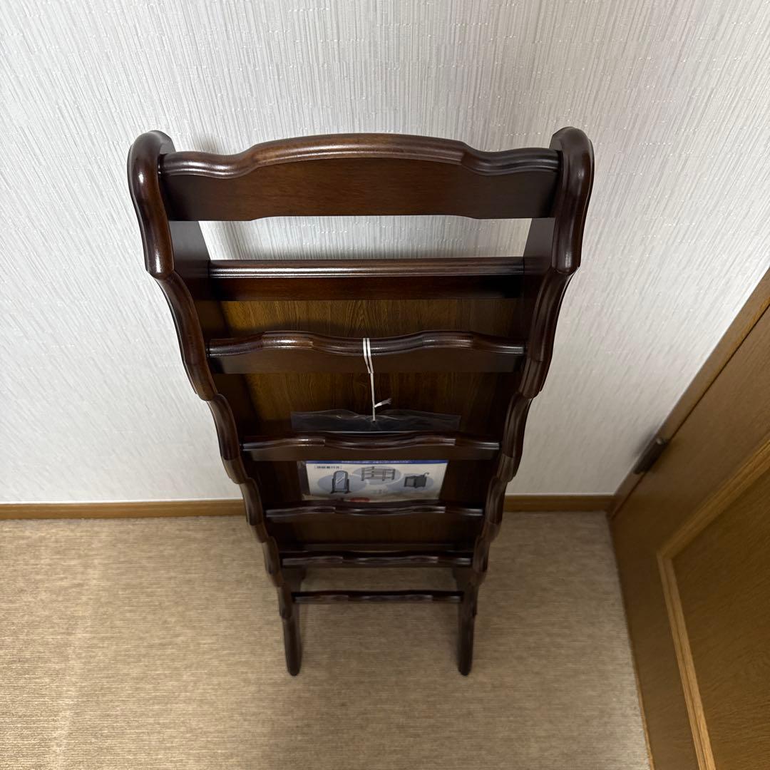 カリモク家具コロニアルスリッパラックウォールナット　アンティーク