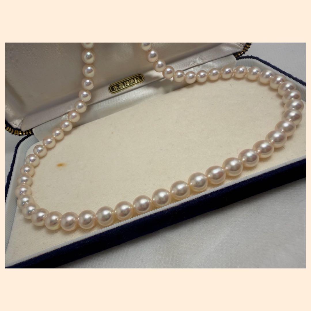 本真珠ネックレス アコヤ 7.5～7.9mm 美品