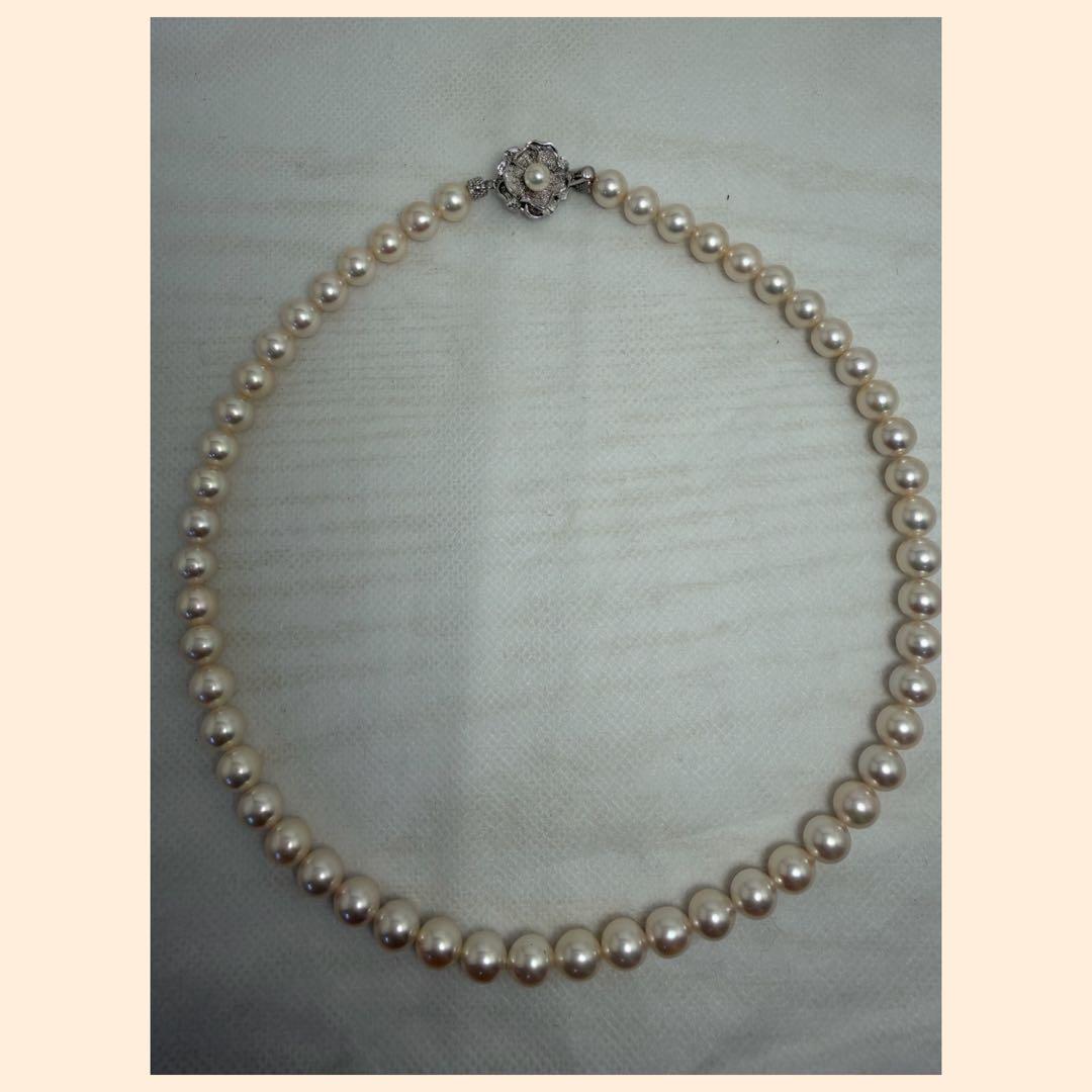 本真珠ネックレス アコヤ 7.5～7.9mm 美品