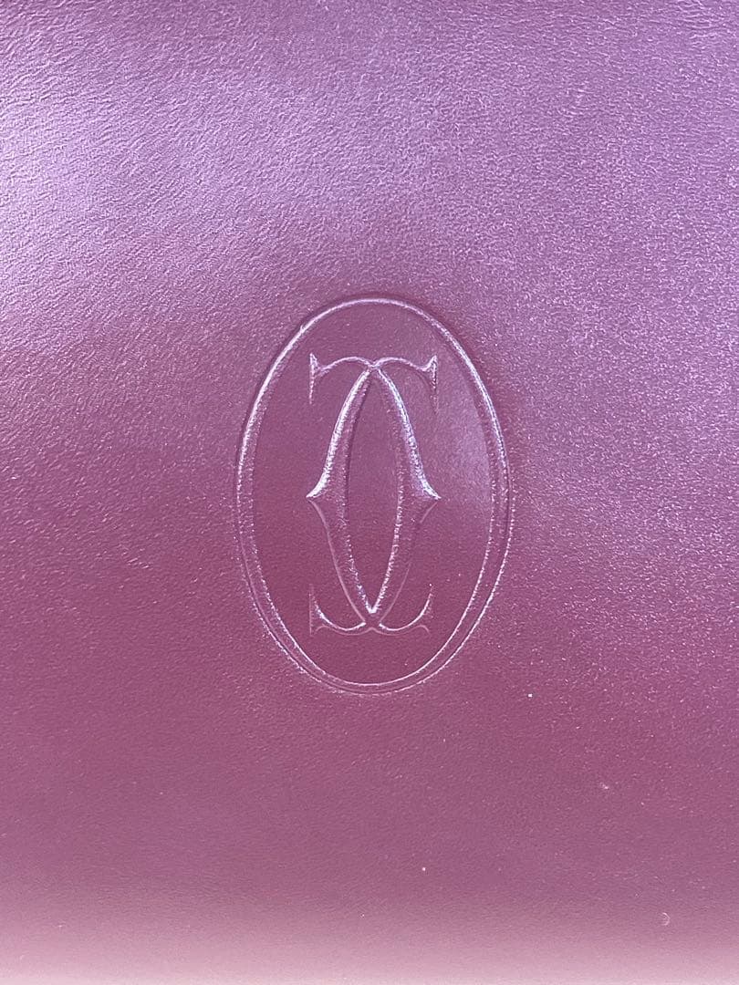 美品！【Cartier】マストライン レザー クラッチ、セカンドバッグ ボルドー