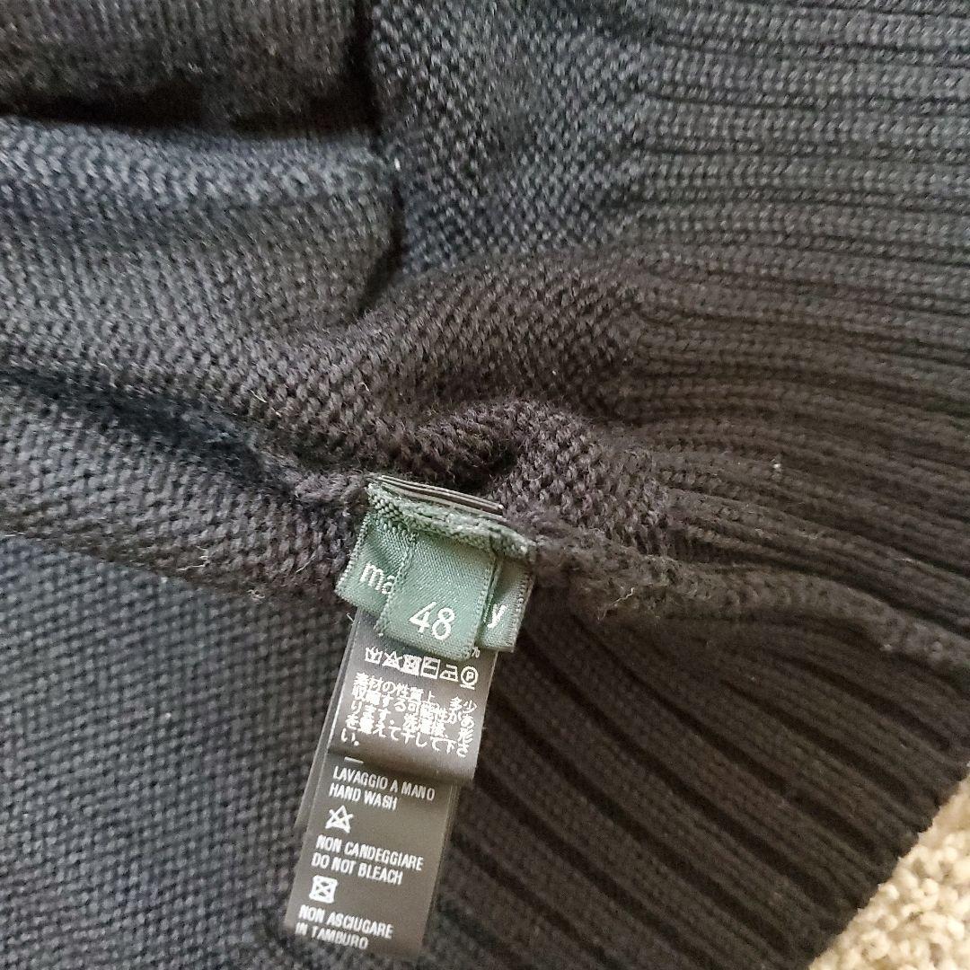 ザノーネ 黒 ハイネック ニットセーター