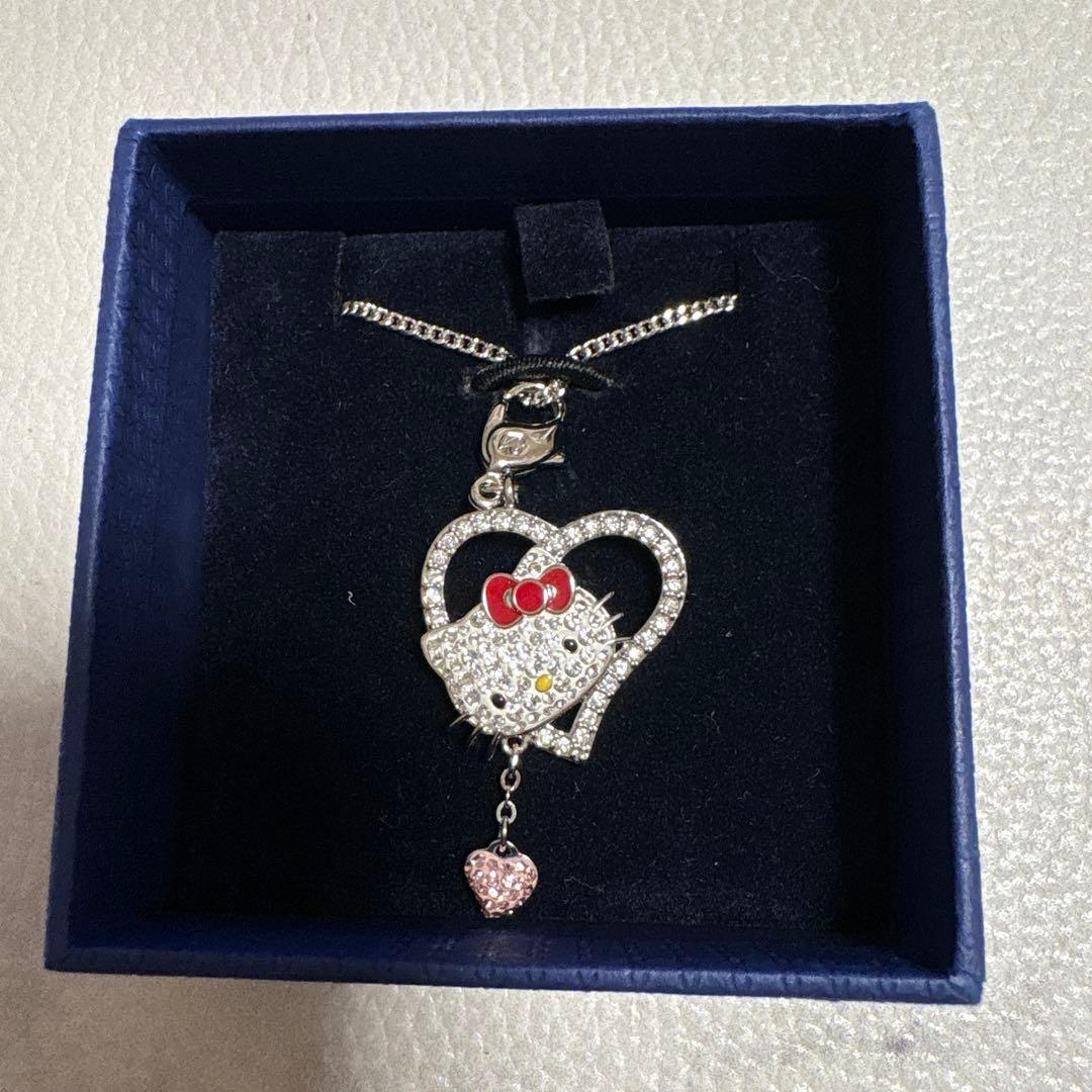 【美品】スワロフスキー　ネックレス　ハローキティ　Hello Kitty キティ
