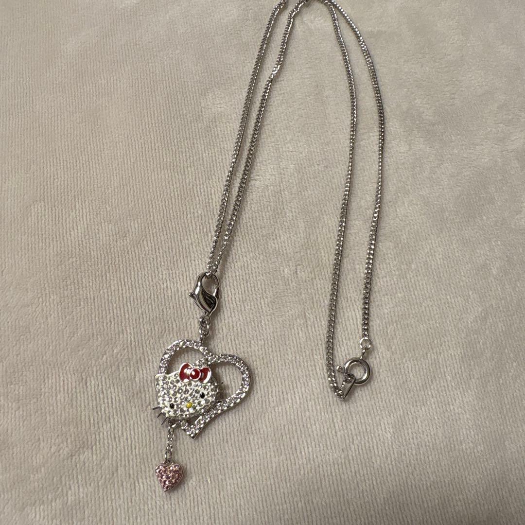 【美品】スワロフスキー　ネックレス　ハローキティ　Hello Kitty キティ