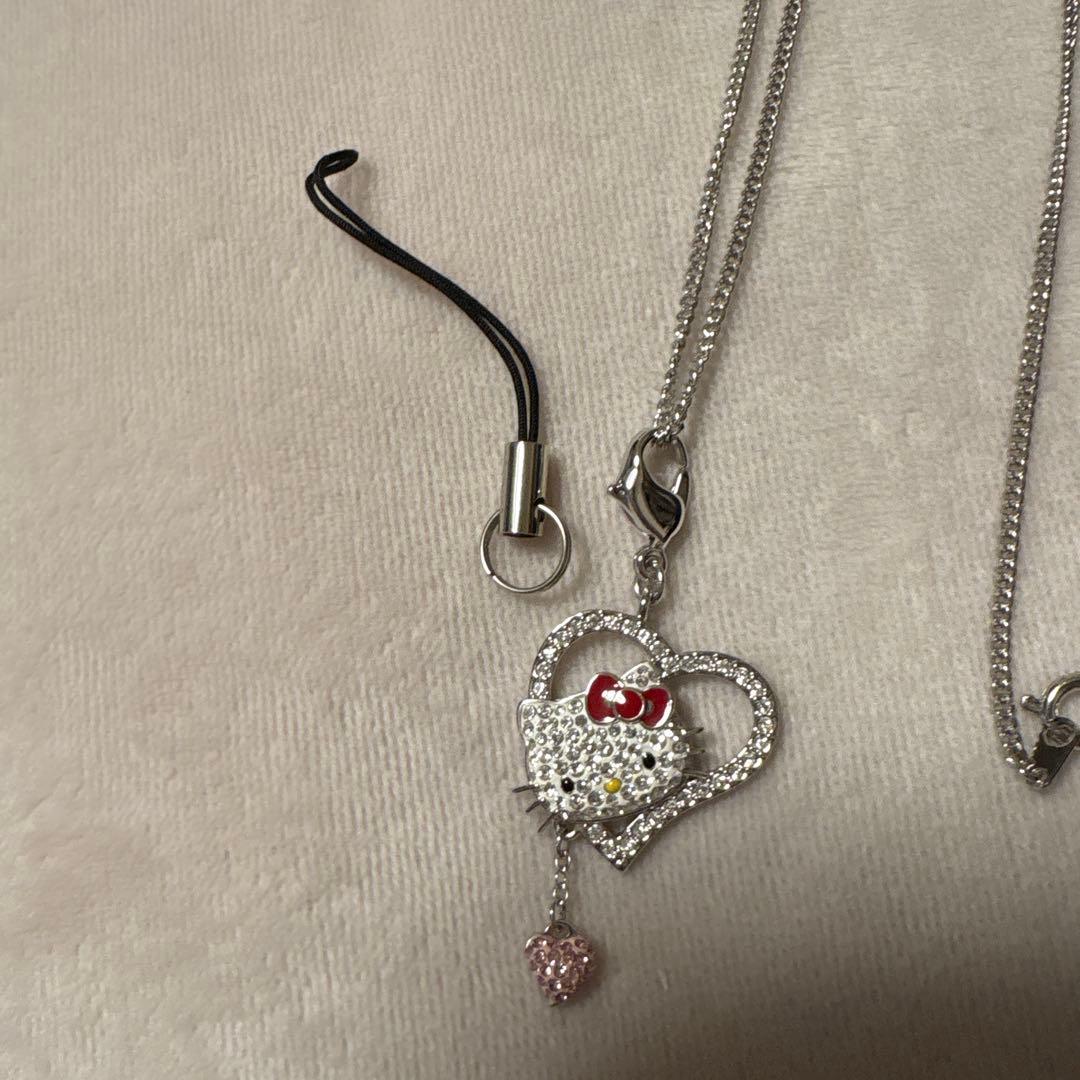 【美品】スワロフスキー　ネックレス　ハローキティ　Hello Kitty キティ