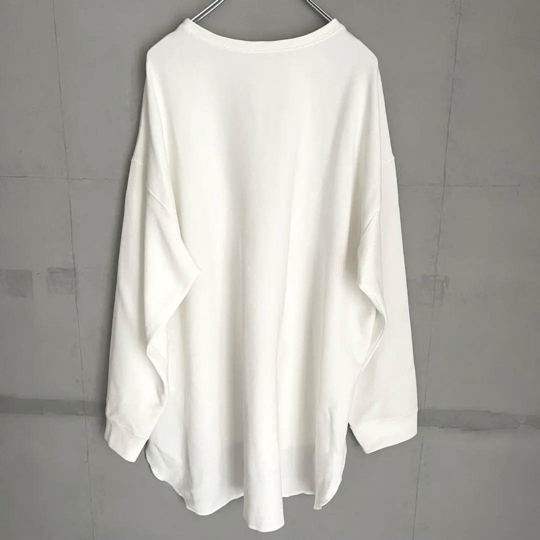 美品✨Whim Gazette Vガゼットプルオーバー　ホワイト　ロングスリーブ