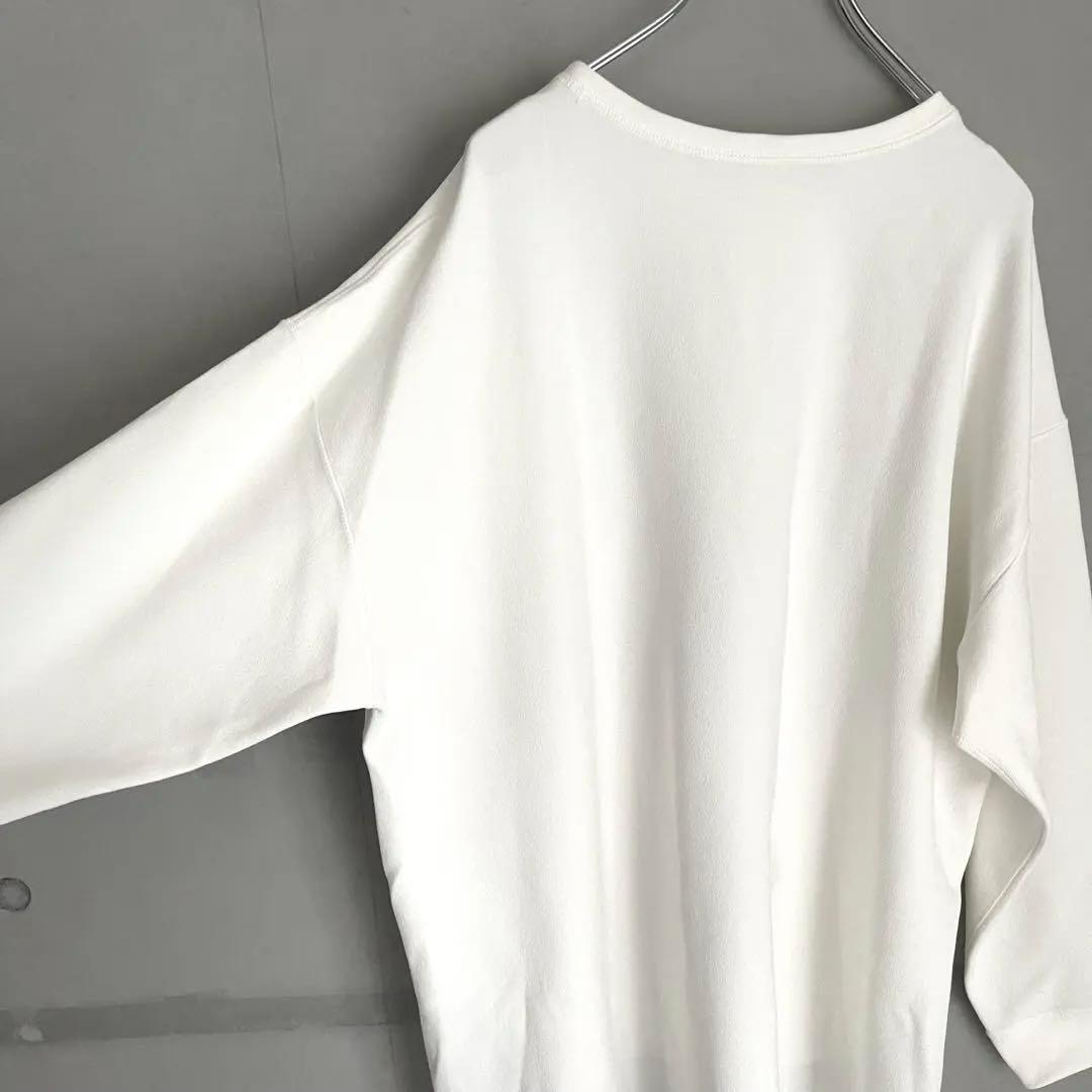 美品✨Whim Gazette Vガゼットプルオーバー　ホワイト　ロングスリーブ