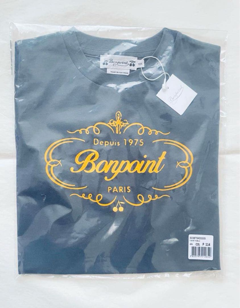 新品 未使用 タグ付き Bonpoint ボンポワン ロゴ Tシャツ 10A