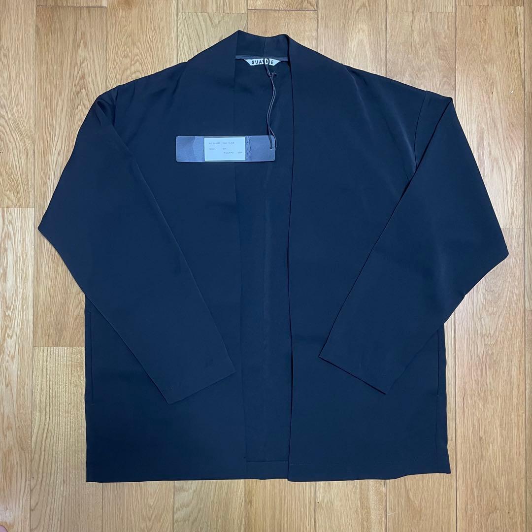 ラスト1点‼️Suavele - トロミ ドレープノーカラージャケット 黒