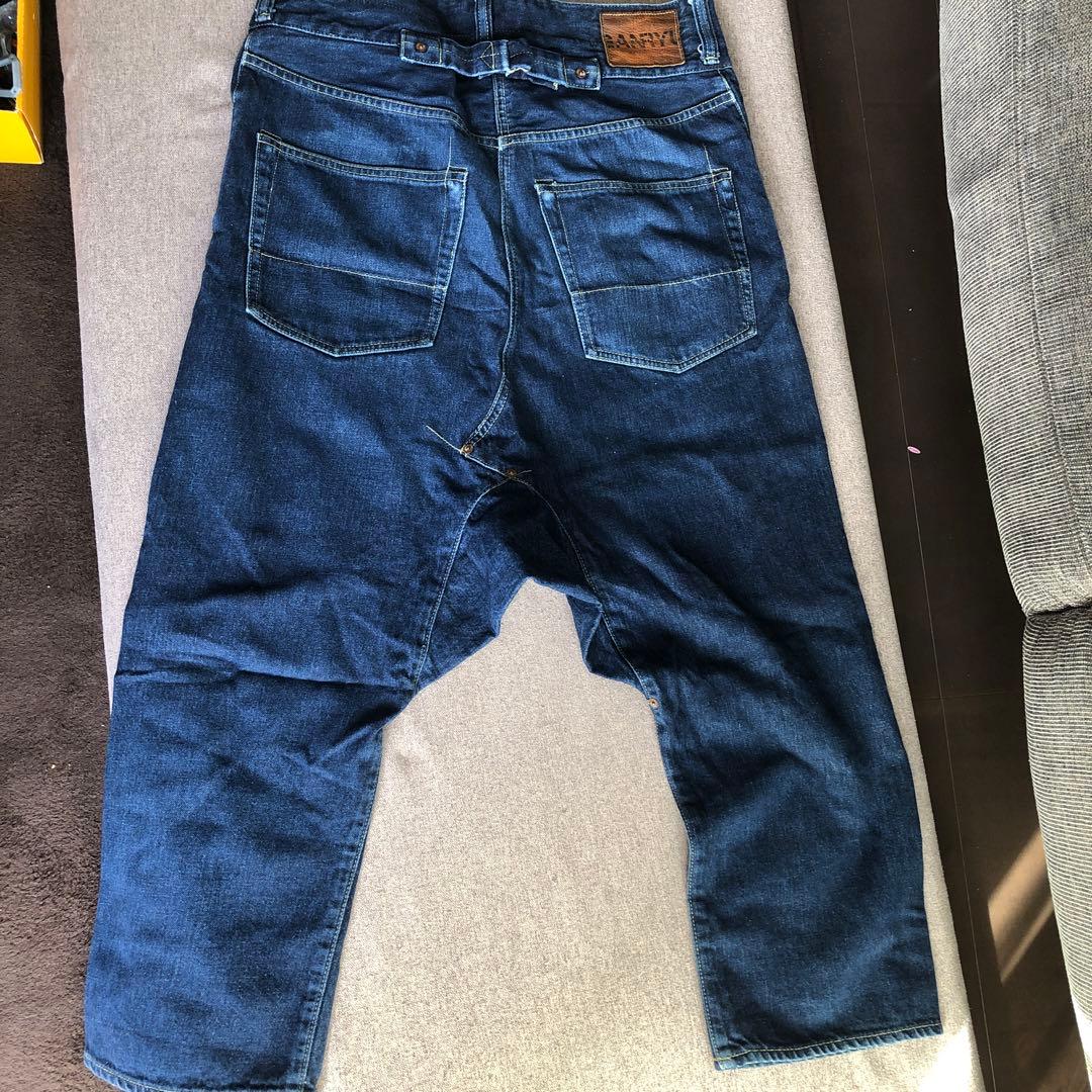 GANRYU サルエルパンツ ダークブルー