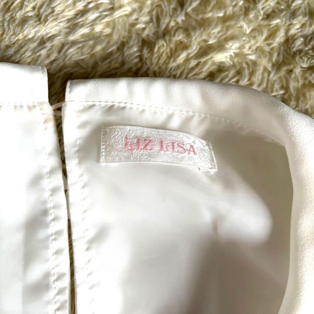 美品　リズリサ ハート　花柄　フリル シフォン ワンピース　S 半袖