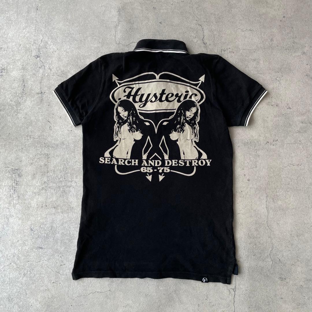 HYSTERIC GLAMOUR ポロシャツ ヒスガール 黒