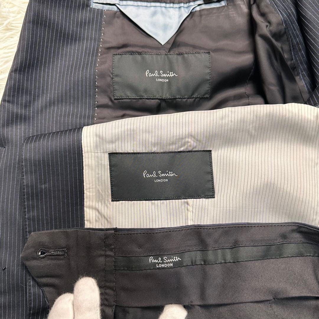現行 極美品 ポールスミス 3ピース セットアップ ゼニア シルク混 光沢 L