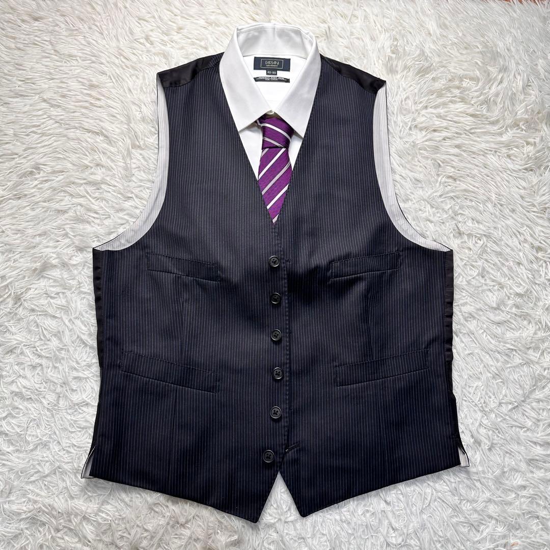 現行 極美品 ポールスミス 3ピース セットアップ ゼニア シルク混 光沢 L