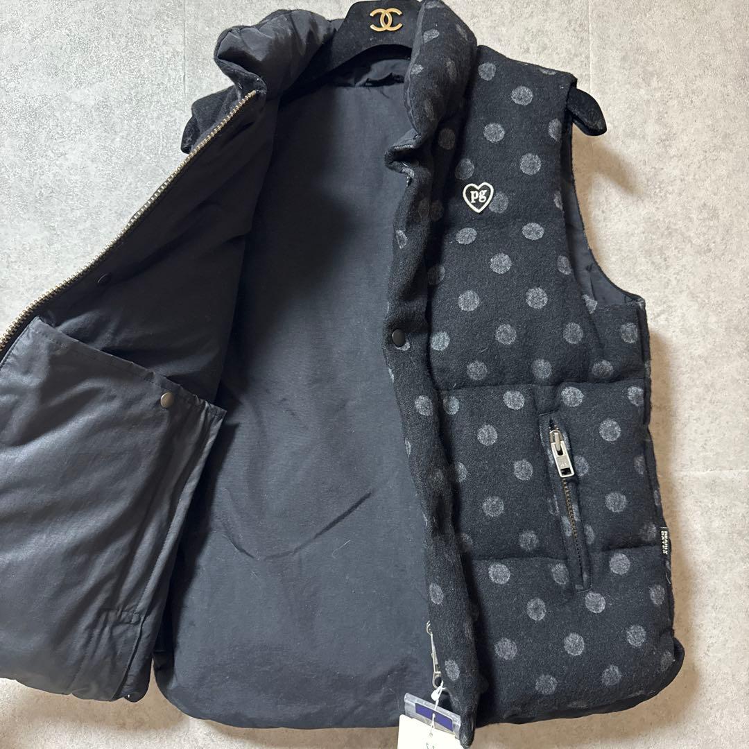 【極美品】パーリーゲイツ ダウンベスト グースダウン ドット柄 サイズ1 希少