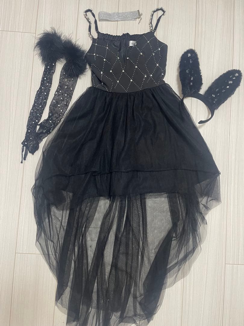 バニービジューフレアワンピース　xsサイズ