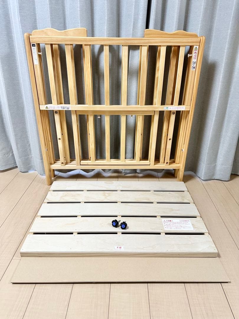 大和屋 パタン 折りたたみ ミニベビーベッド ナチュラル ②