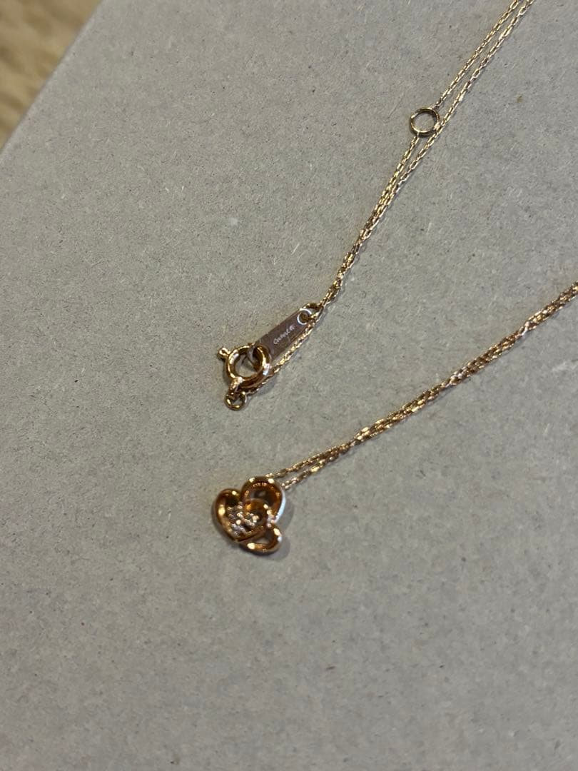 4°c k10ピンクゴールドネックレス