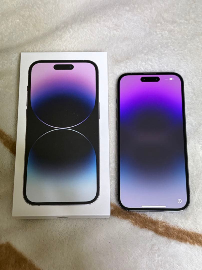 5分のみ値下げApple iPhone 14 Pro ディープパープル 本体