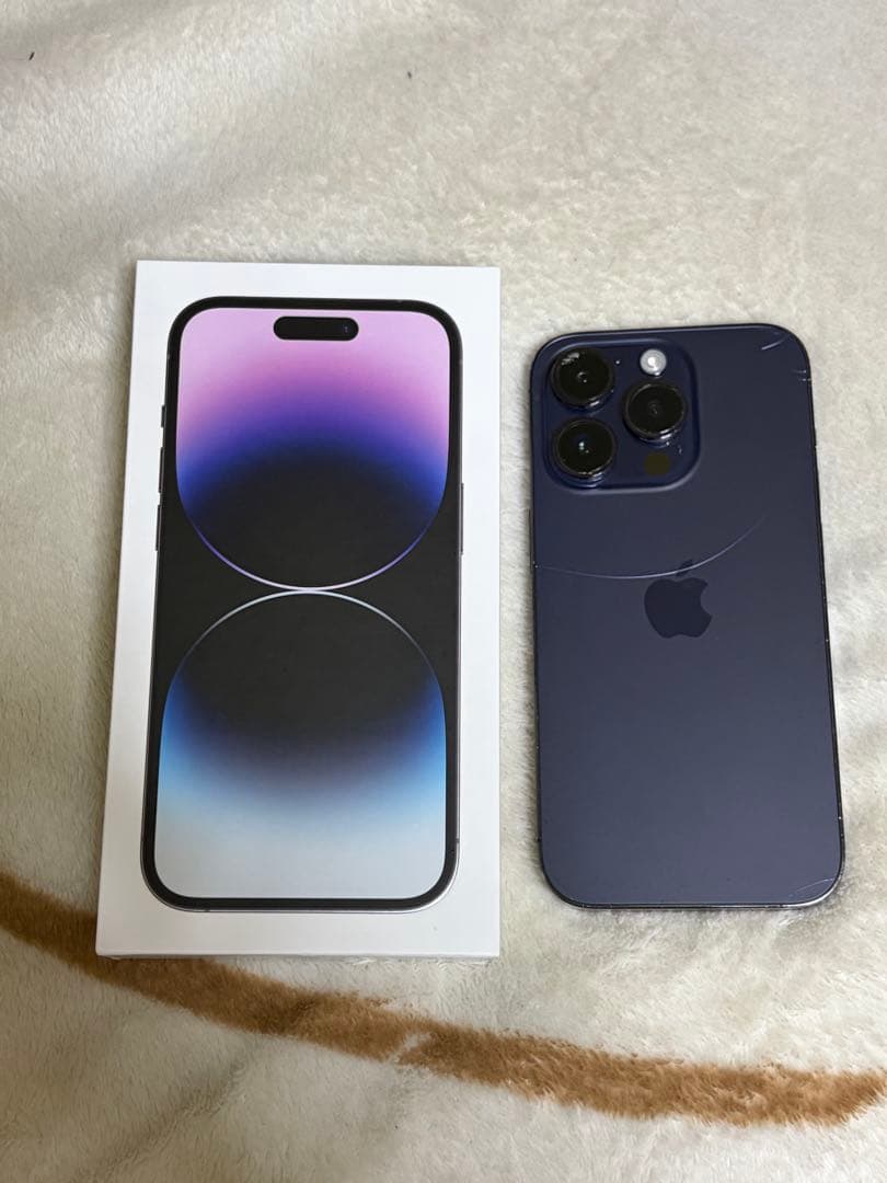 5分のみ値下げApple iPhone 14 Pro ディープパープル 本体