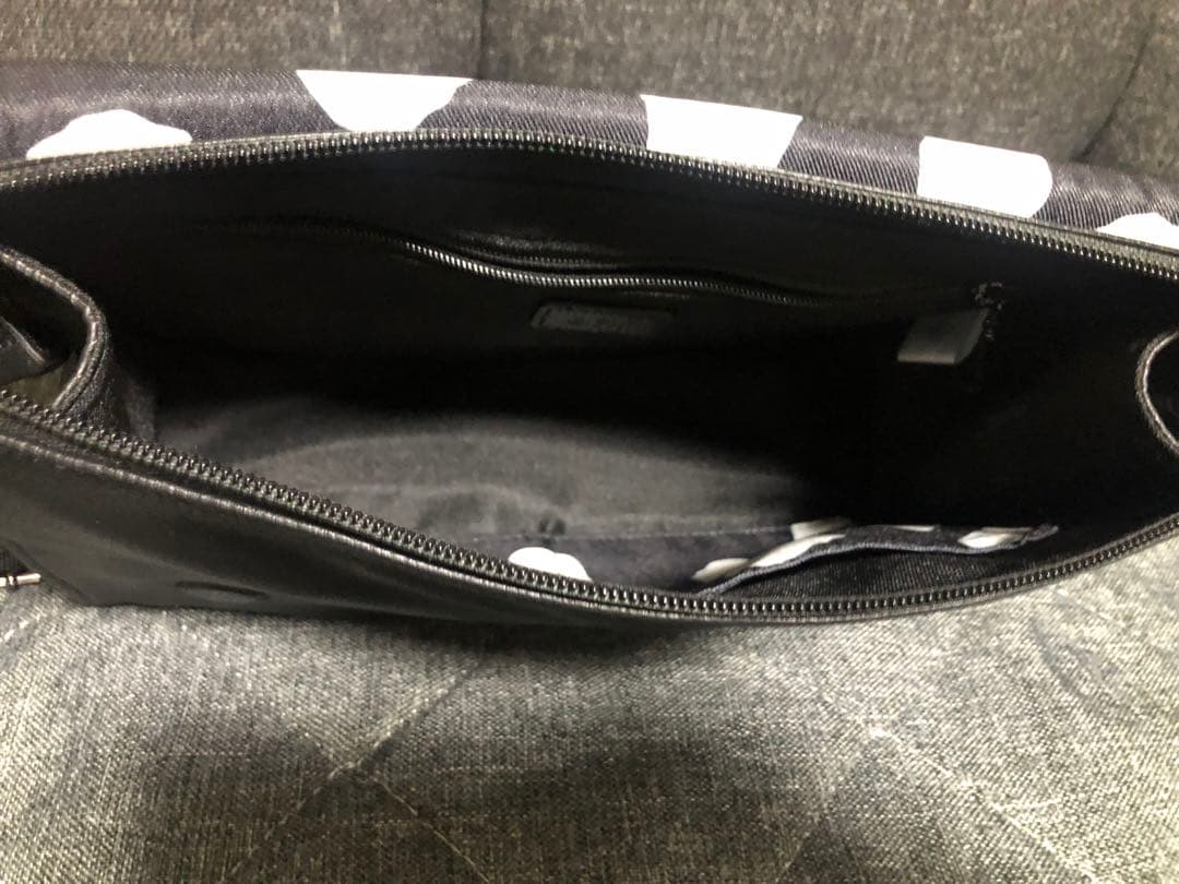 パピヨネ限定カラー完売★ワイドテープショルダー バッグ 内側 ダルメシアン柄