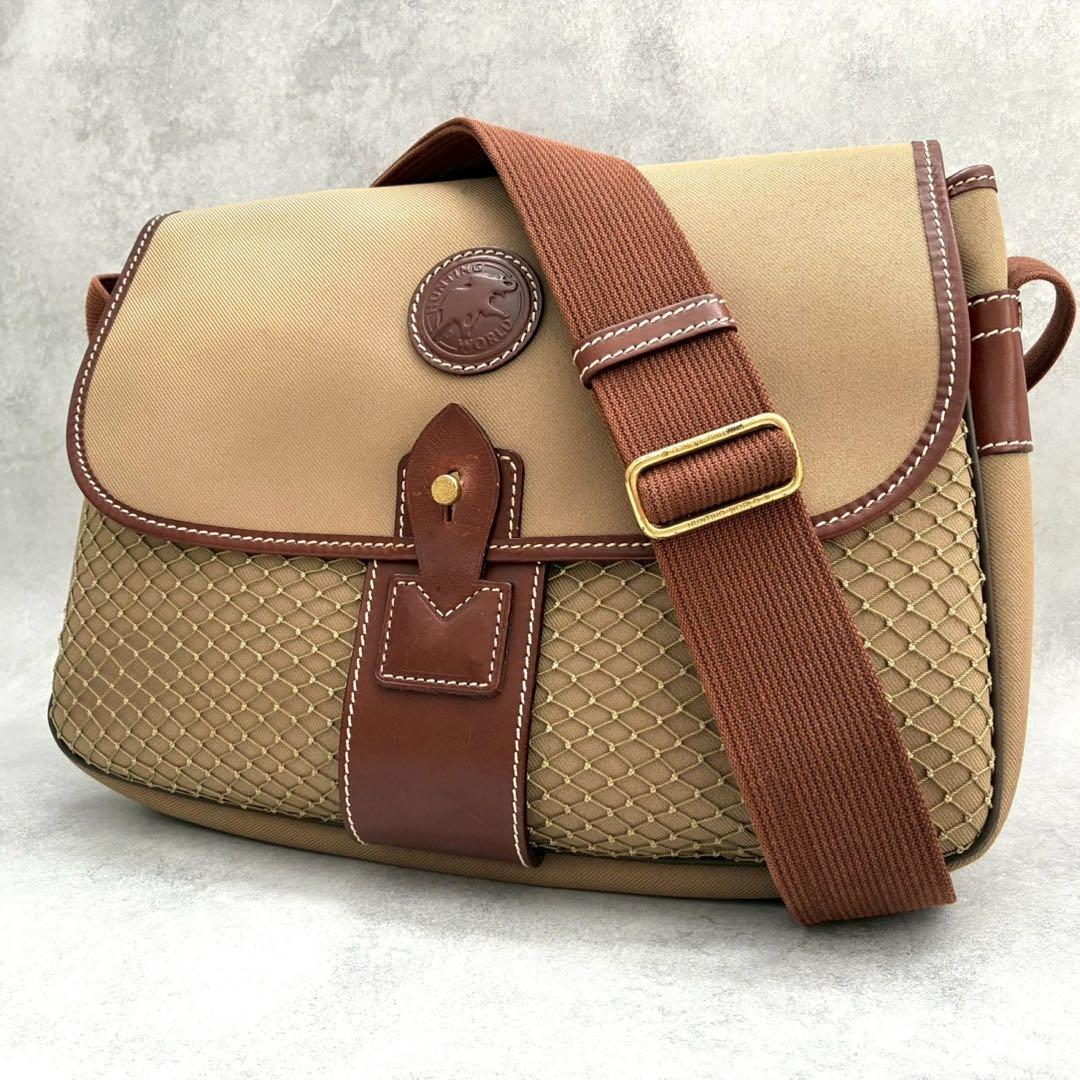 ✨美品✨ハンティングワールド メッセンジャーバッグ ショルダーバッグ サファリ