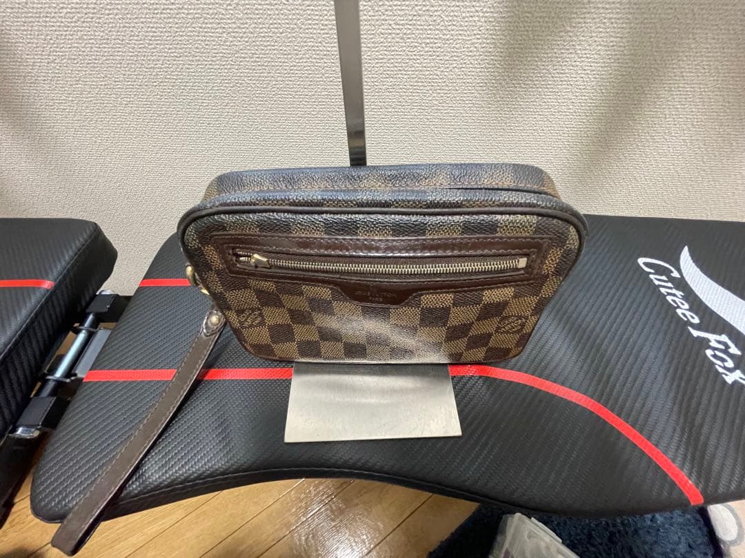 【希少】ルイヴィトン ダミエ セカンドバッグ ポーチ ビエ マカオ エベヌ