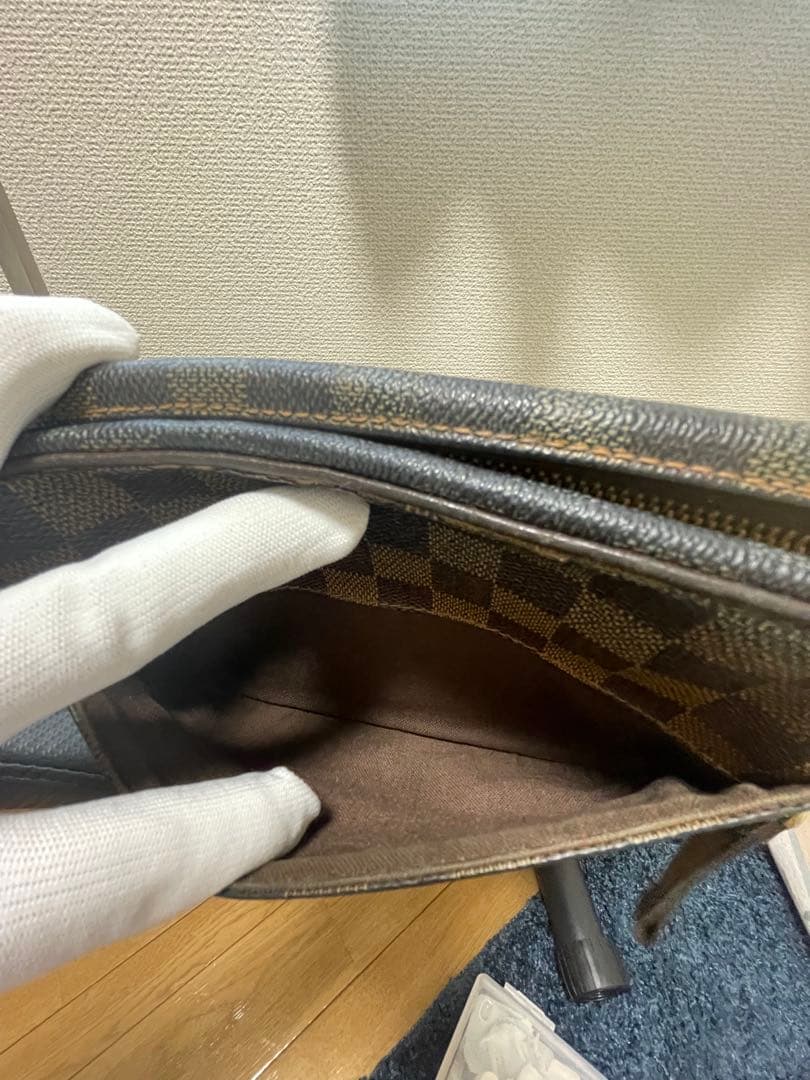 【希少】ルイヴィトン ダミエ セカンドバッグ ポーチ ビエ マカオ エベヌ