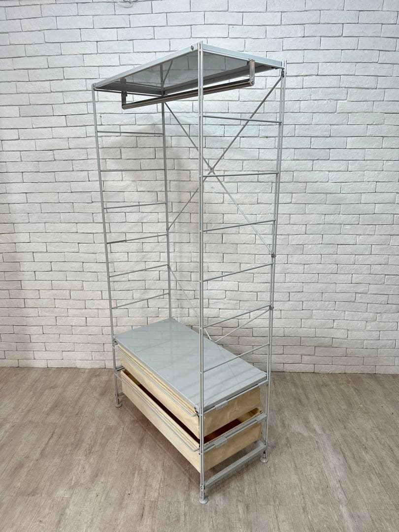 【東京都内23区配送無料】無印良品　ワードローブ　衣装　ハンガー　シェルフ　棚