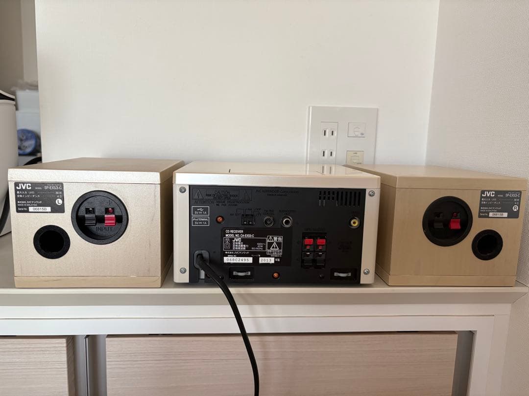 JVC ウッドコーン ミニコンポ EX-S3-C USBポート付き
