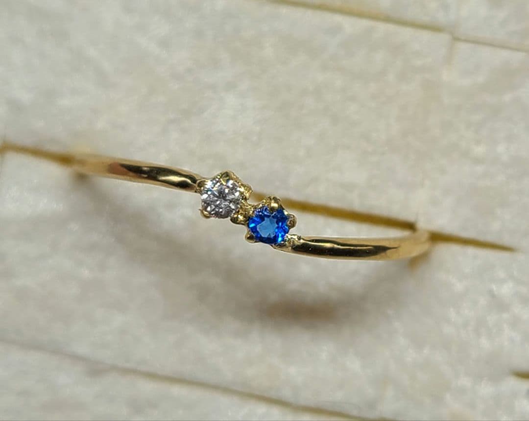 1点のみ!幻達の共演★アーガイルピンクダイヤモンド&アウイナイトリング18金★