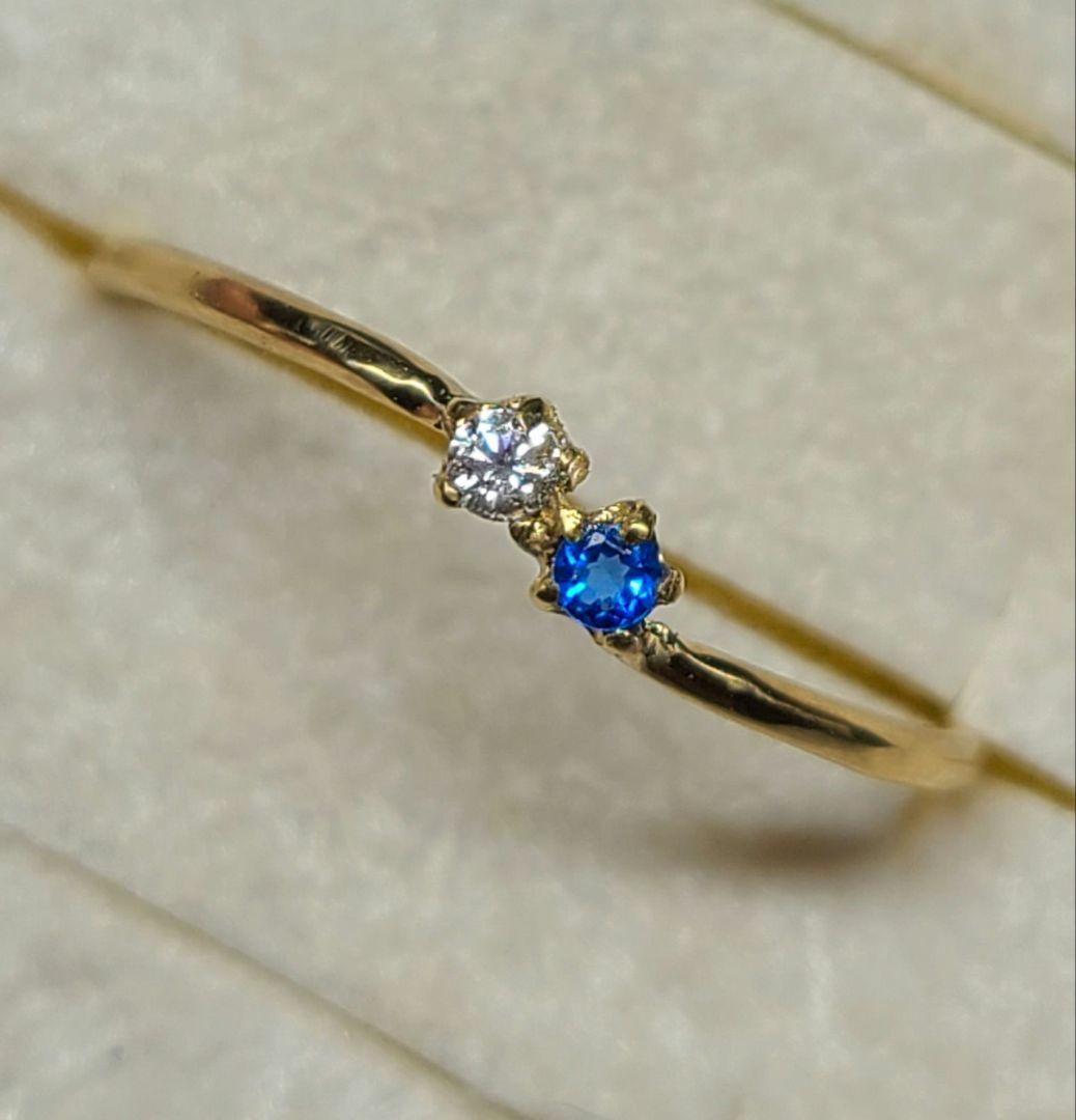 1点のみ!幻達の共演★アーガイルピンクダイヤモンド&アウイナイトリング18金★