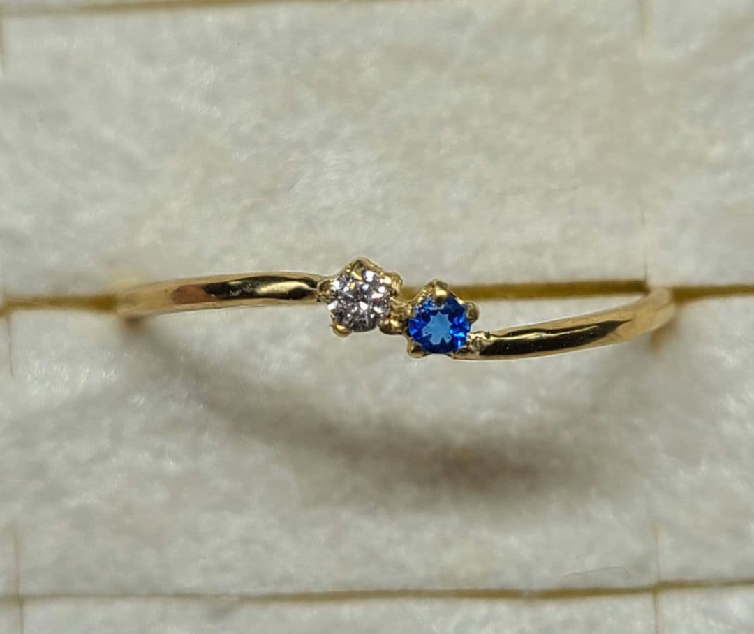 1点のみ!幻達の共演★アーガイルピンクダイヤモンド&アウイナイトリング18金★