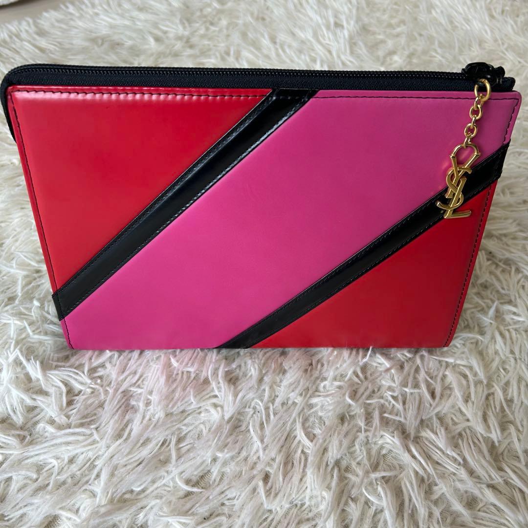 極美品 イヴサンローラン バイカラー バック