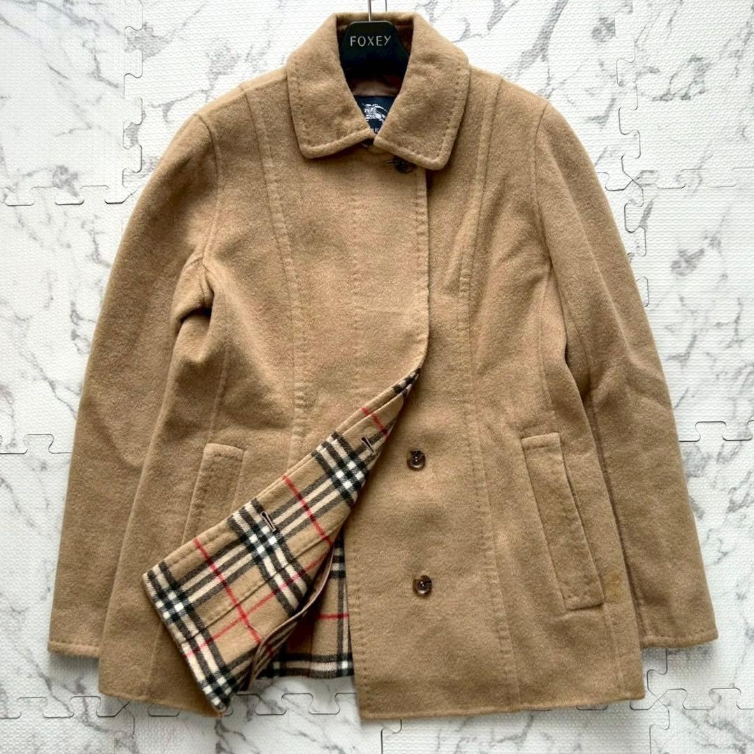 美品✨バーバリーロンドン ダブルフェイス カシミヤ ノバチェック ウールコート