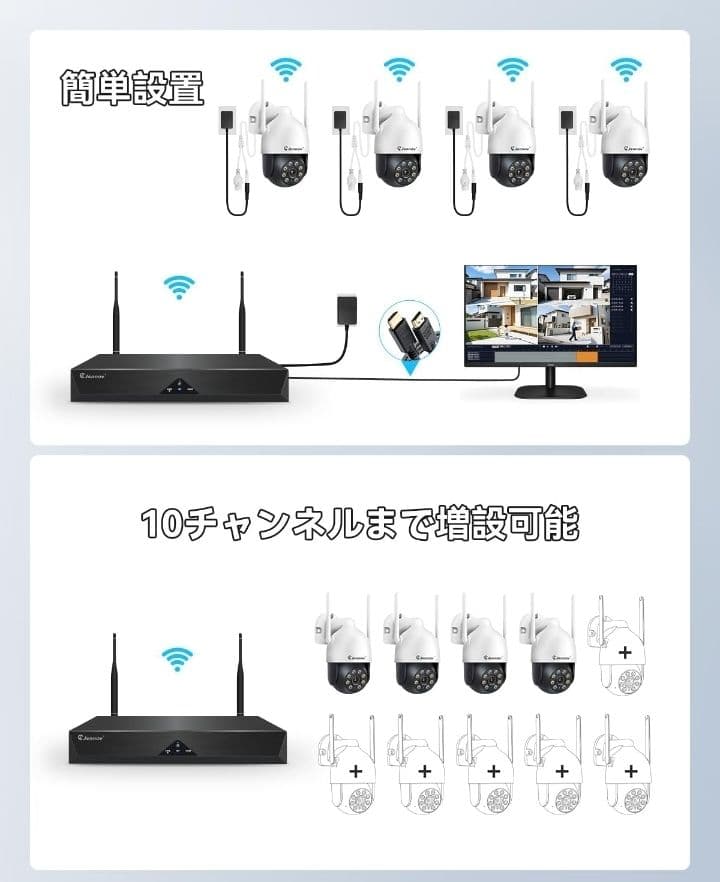 ★新品未使用　監視カメラ　防犯カメラ４台セット