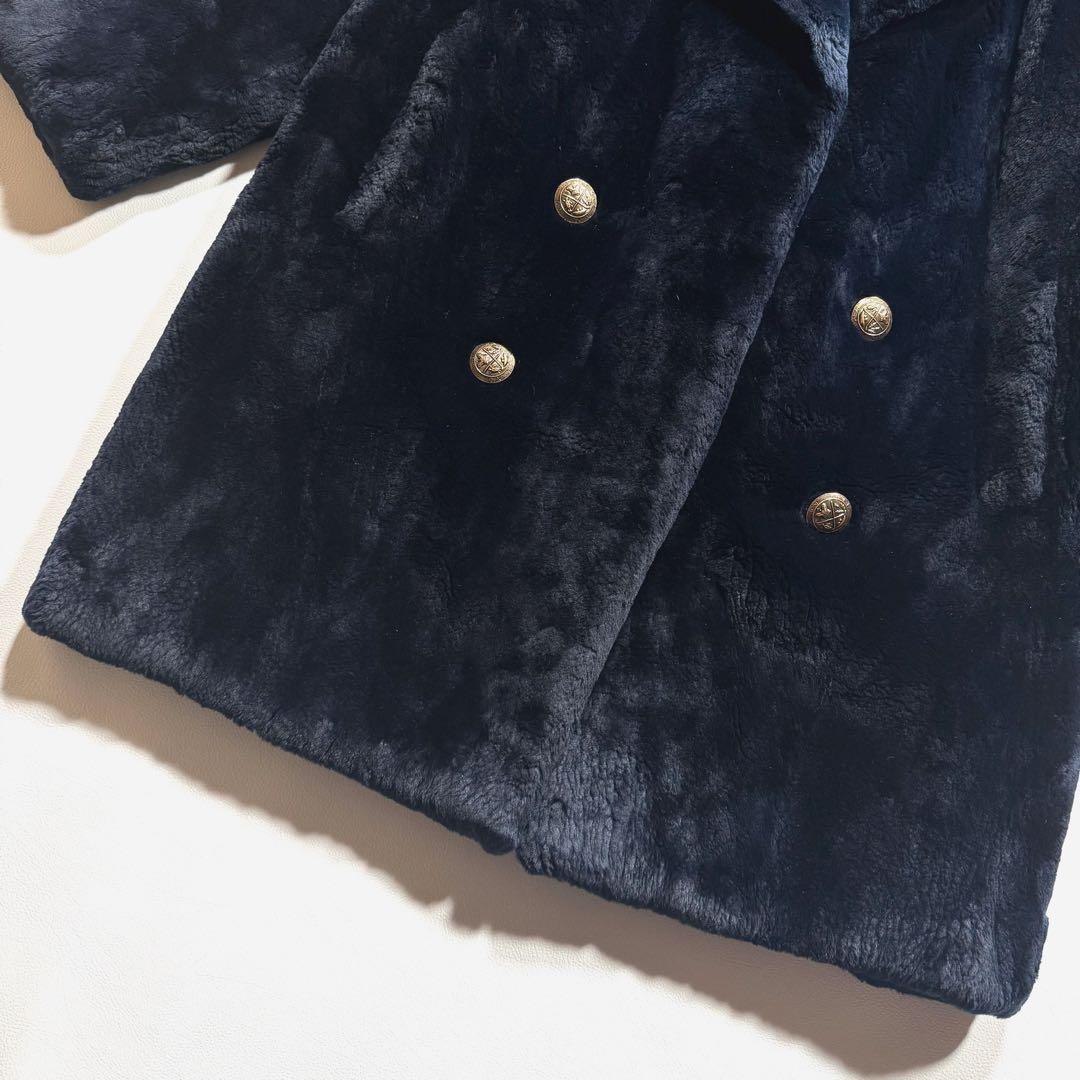 カナダセレクトビーバー リアルファー ファーコート 本毛皮 金ボタン