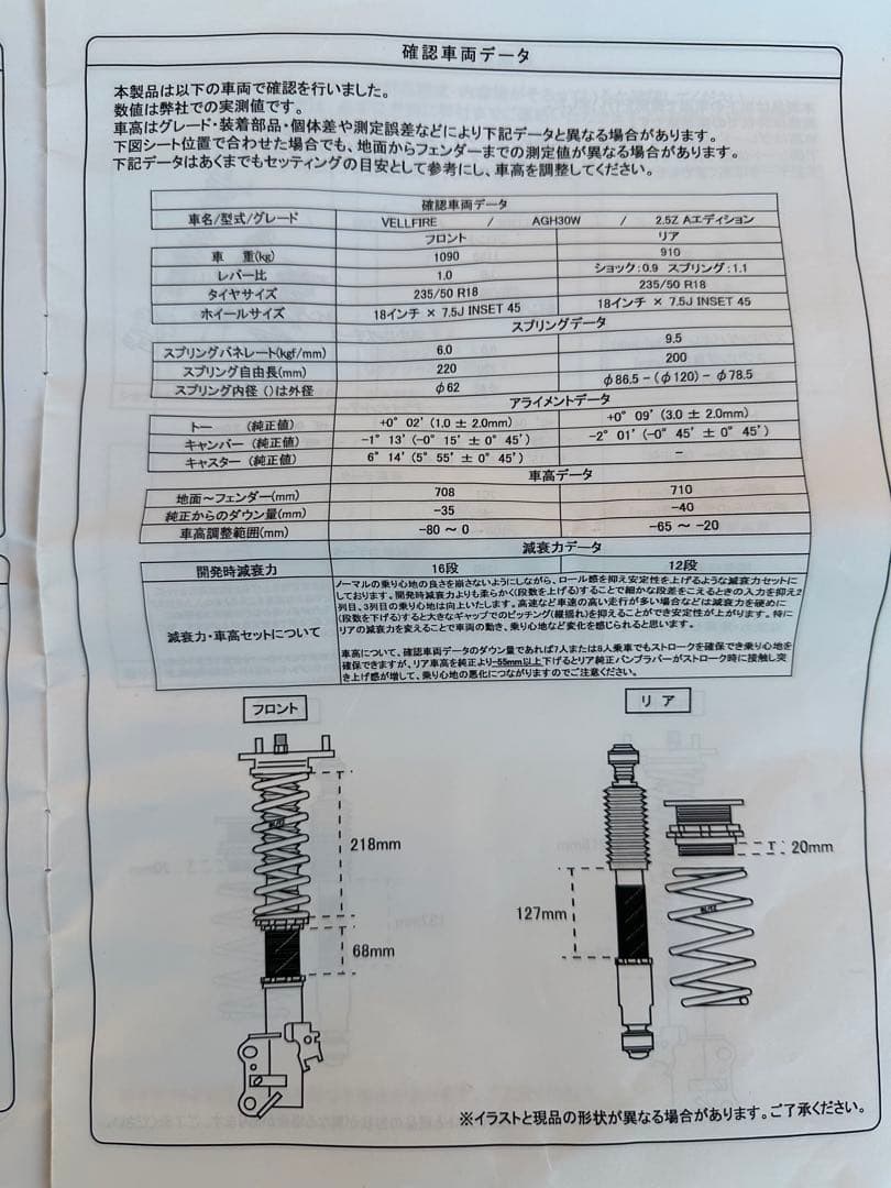 30 アルファード　BLITZ DAMPER ZZ 車高調整キット 92342