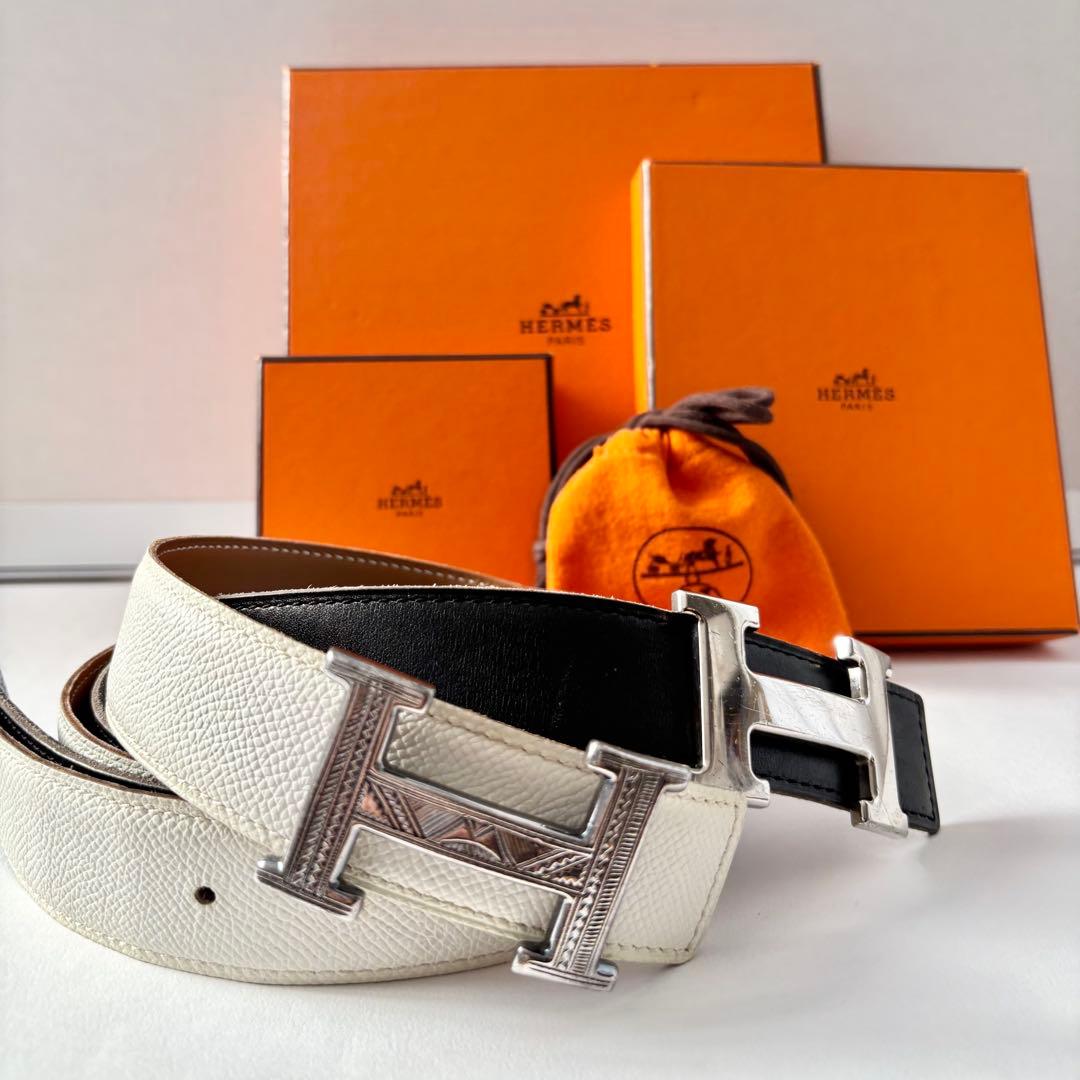 HERMES バックル トゥアレグ H リバーシブルベルト 2セット