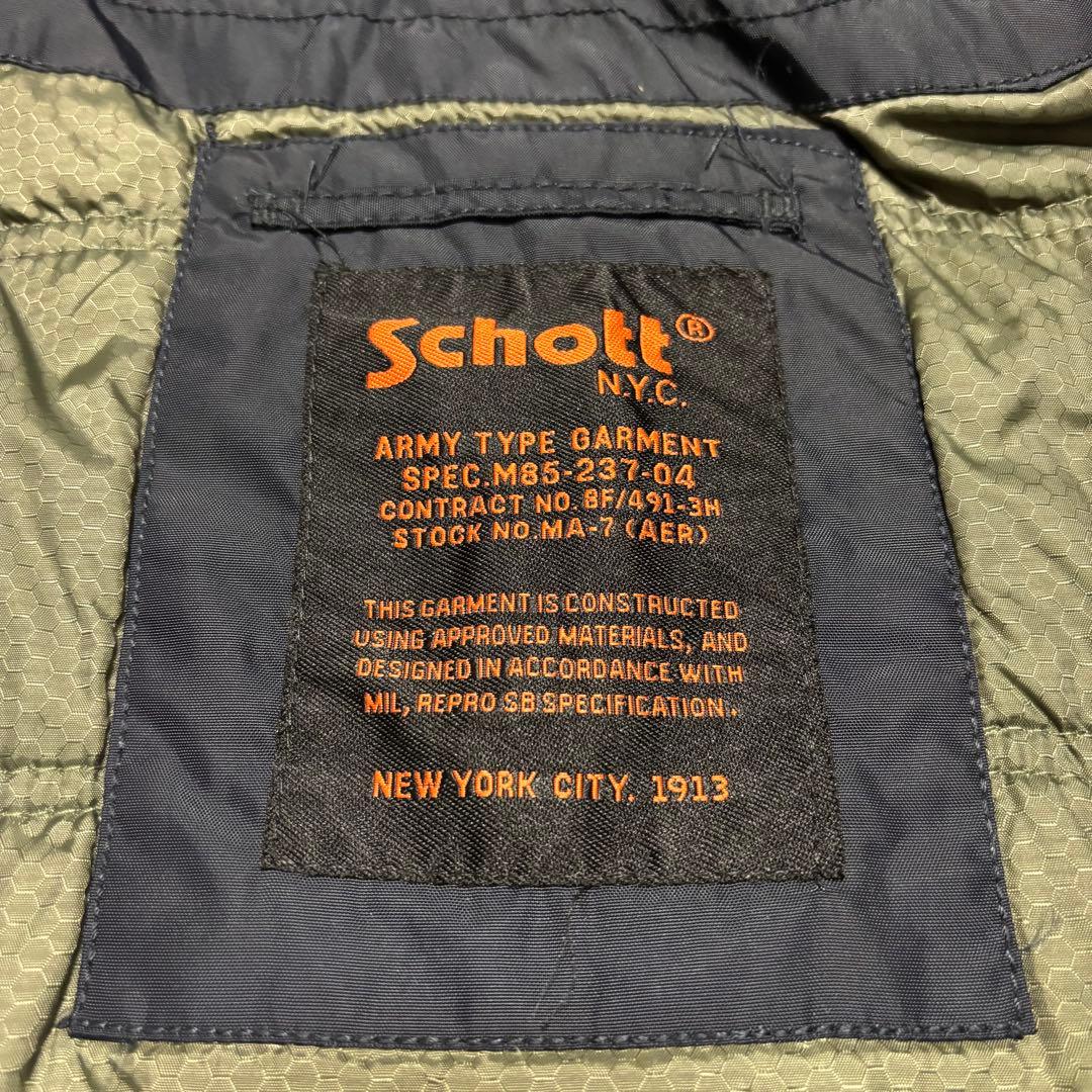 SCHOTT ショット MA-7 ボンバー フライトジャケット 中綿 M