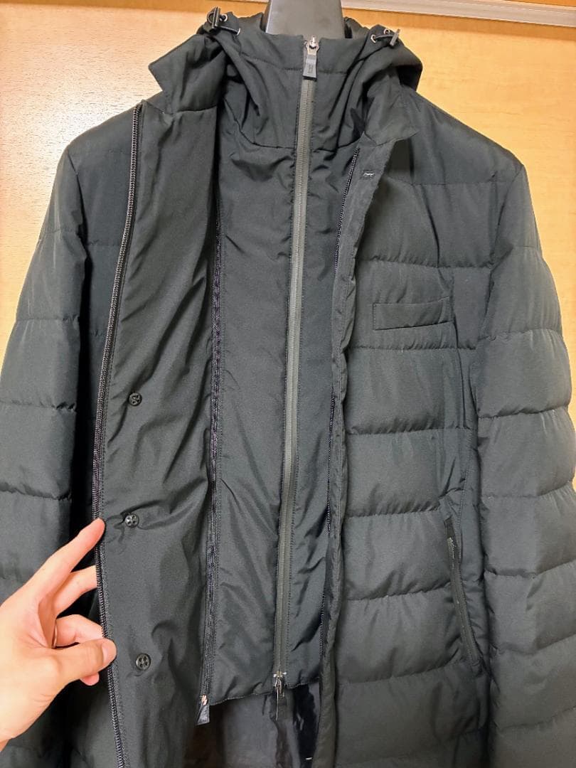 HERNO ヘルノ LAMINAR フーデッドダウンチェスターコート 48