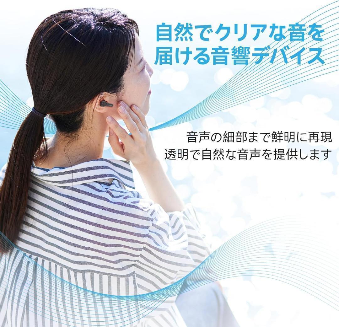 Cearvol 集音器 ワイヤレス イヤホン型 長時間使用 高速充電式 黒