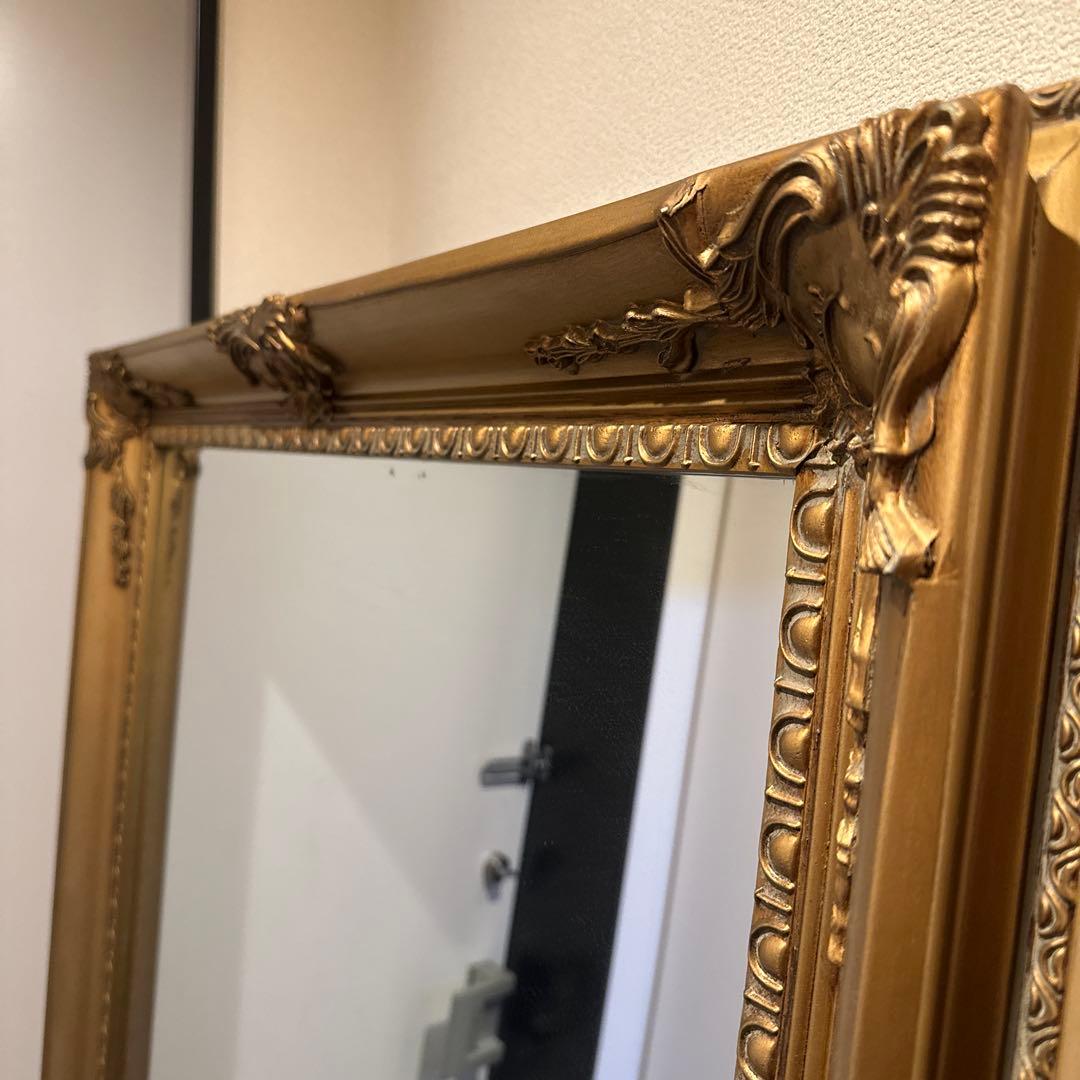 ゴールド装飾フレームの姿見